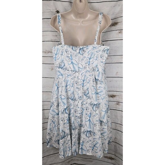 Torrid Disney Cinderella Dress 16 Fit & Flare Womens Blue Retro Rockabilly Pinup - Picture 6 of 7
